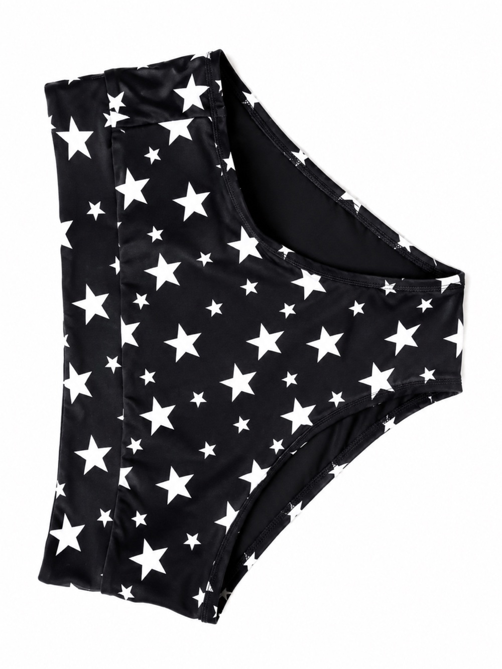 Alpine Black & White Star Print Bikini Bottoms Size XL